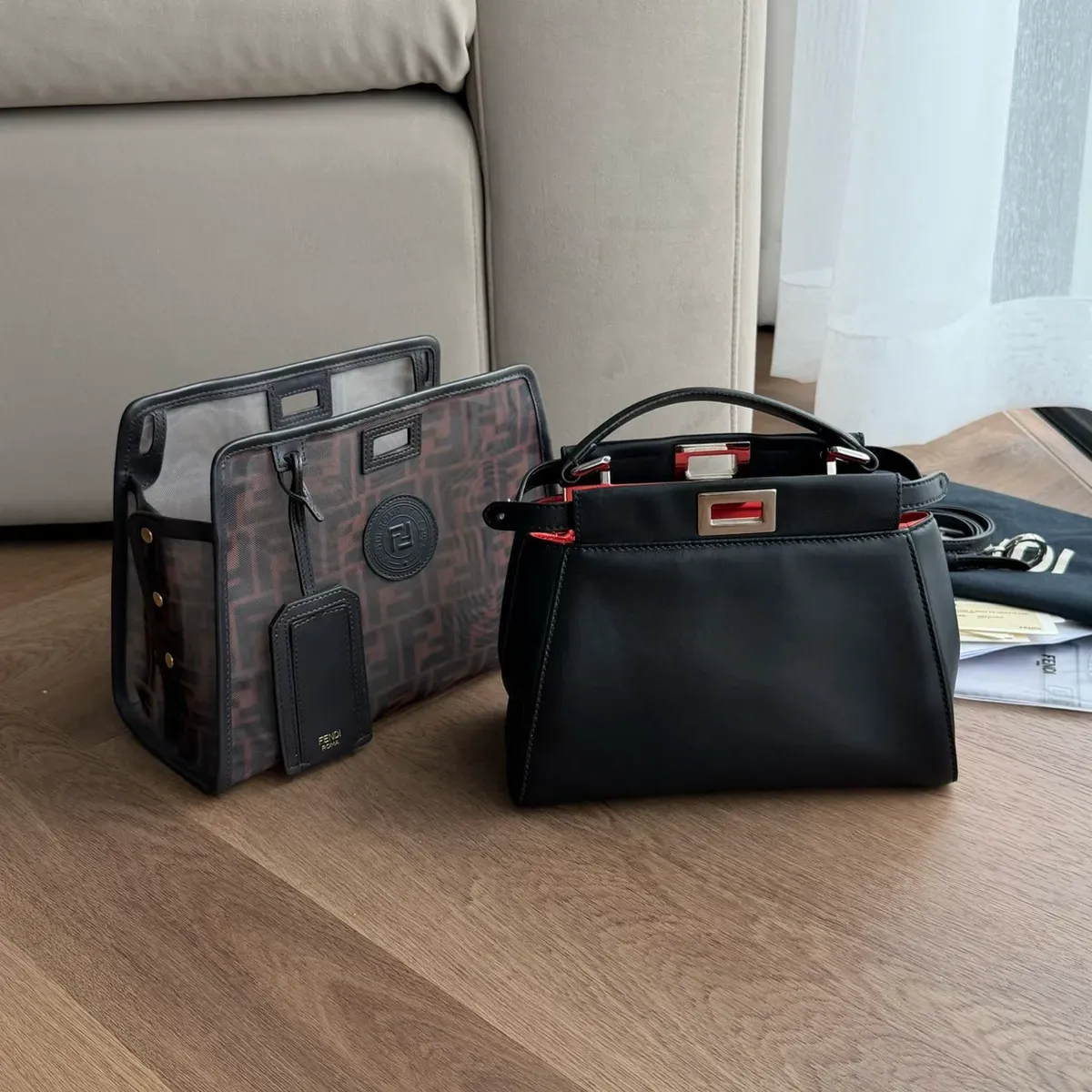 FENDI Peekaboo Mini Monster 2018 + Bag Cover